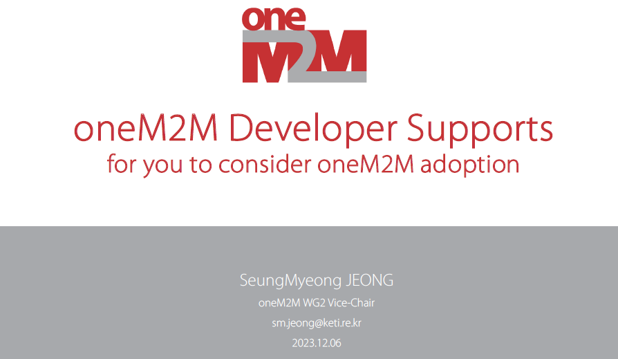 oneM2M Developer Support